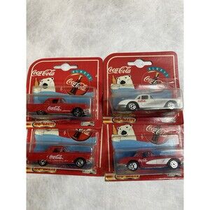 Lot Of 4 Majorete Coca-cola 1:64 Die Cast